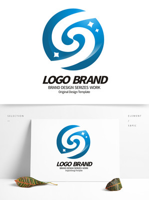 蓝色地球S字母Logo 科技与生态融合的标志设计